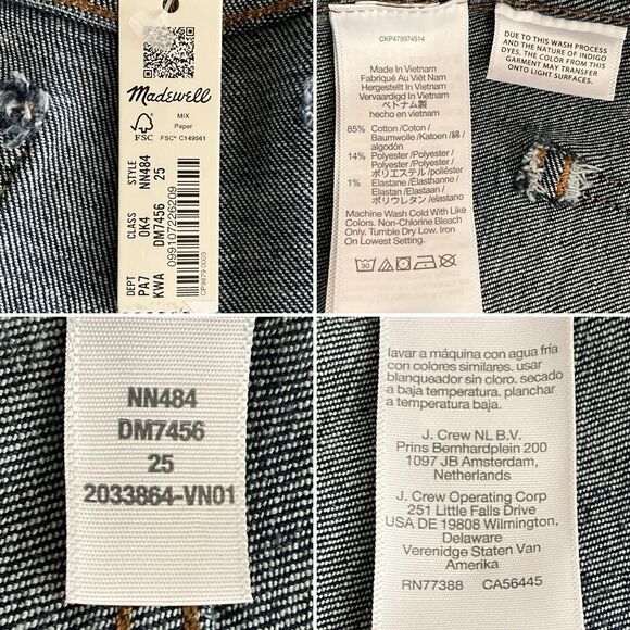 Madewell Jeans Blue 10” High-Rise Skinny Magic Pockets 25 - Picture 8 of 12